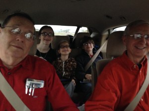 Happy faces at the beginning of the trip.