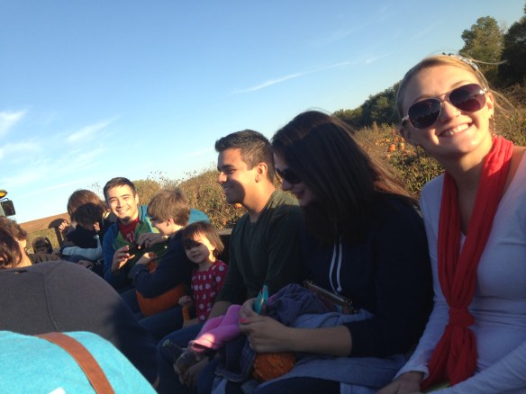 Hayride at the pumpkin patch